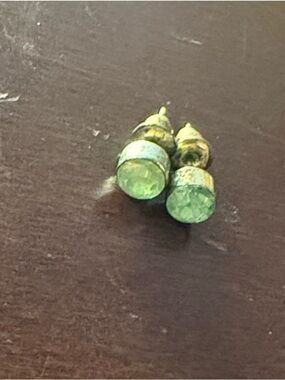 Green Crystal Stud Earrings